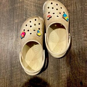 Crocs with two charms on each